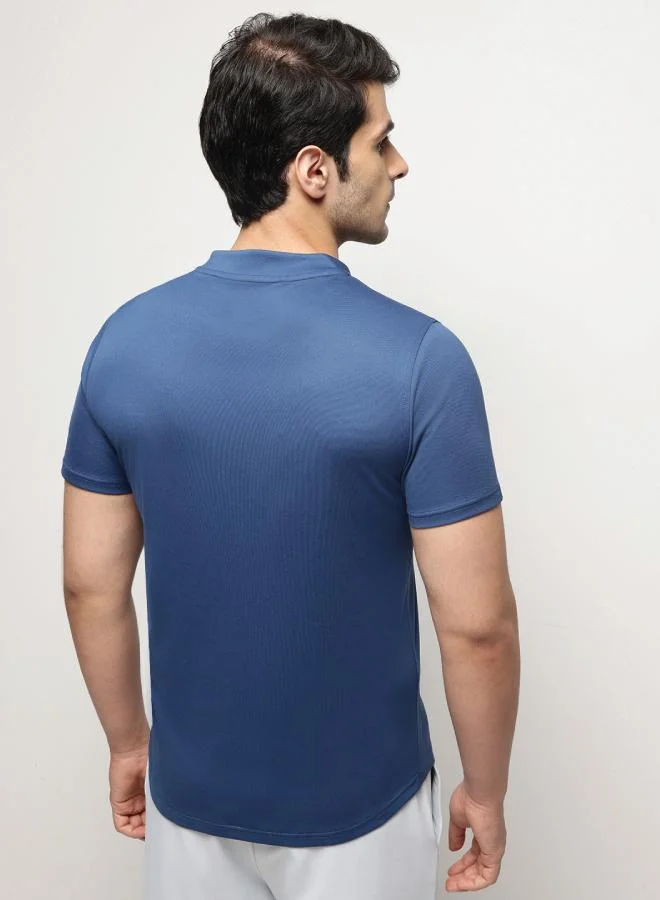 زيسي Square Neck T-shirt – Deep Indigo