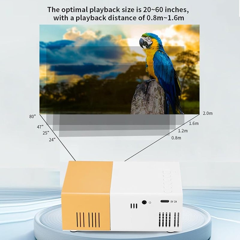 Smart Projector 1080P Full HD 100 ANSI Lumens Portable Home Office Outdoor Movie Projector - Image 5