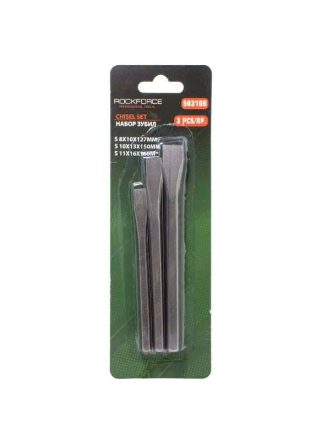 Chisel set 3 pcs (10x127mm, 13x150mm, 16x160mm)