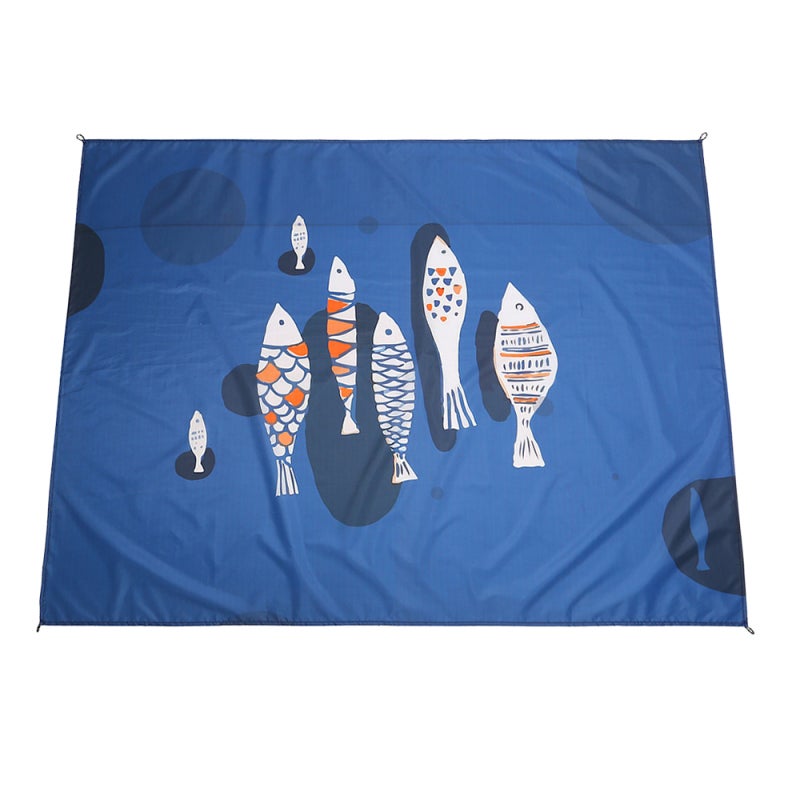 Camping Mat: Large Polyester Moisture-Proof Lightweight - Foldable Into Drawstring Sack Camping Blanket for Backpacking Beach Picnic Hiking Travel Party - Image 4