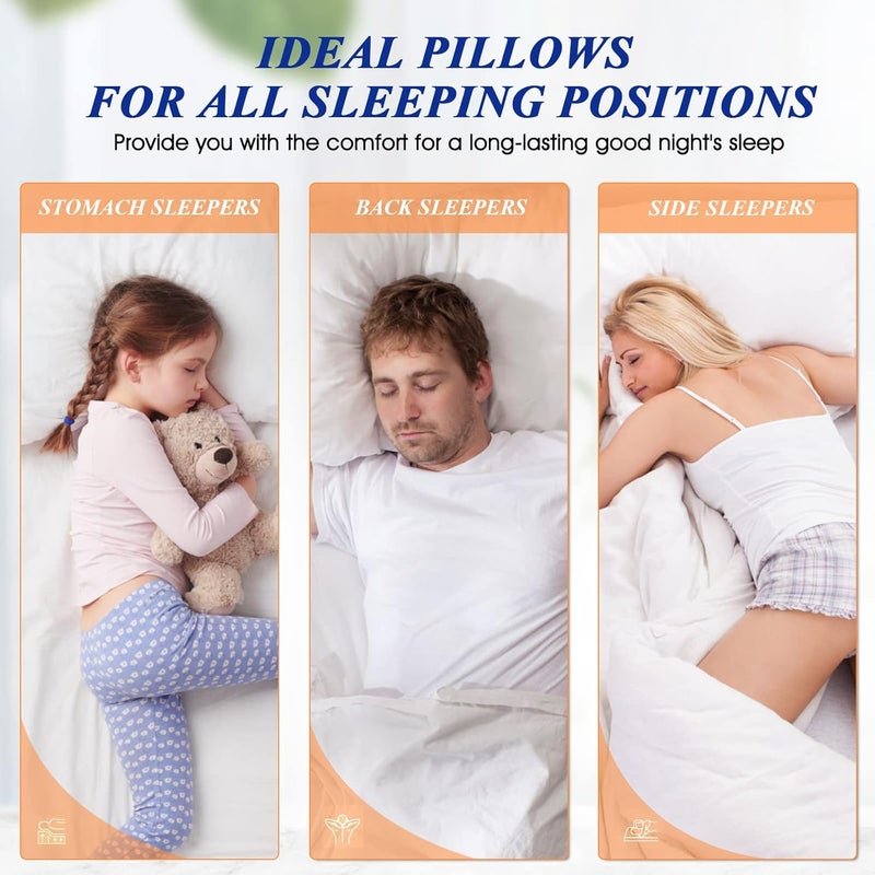 MZOIMZO Bed Pillows for Sleeping- King Size, Set of 2, Cooling Hotel Quality with Premium Soft Down Alternative Fill for Back, Stomach or Side Sleepers - Image 5
