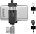 VIZEMO Aluminum Metal Phone Tripod Mount with 3 Cold Shoes 14 Arca Port360Rotation Cell Phone Tripod Adapter for Phone Stand Holder Compatible for iPhone Samsung and Other Smartphone - Image 2