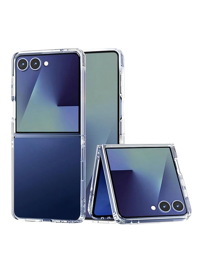 DUSALA Case for Samsung Galaxy Z Flip 7 5G (2025), Ultra Clear, Shockproof Crystal Protection, Hard Case Cover, Anti-Yellowing, Wireless Charging Compatible (Clear )