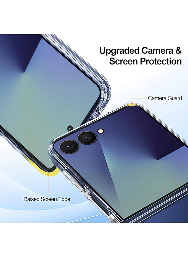 Case for Samsung Galaxy Z Flip 7 5G (2025), Ultra Clear, Shockproof Crystal Protection, Hard Case Cover, Anti-Yellowing, Wireless Charging Compatible (Clear ) - Image 3