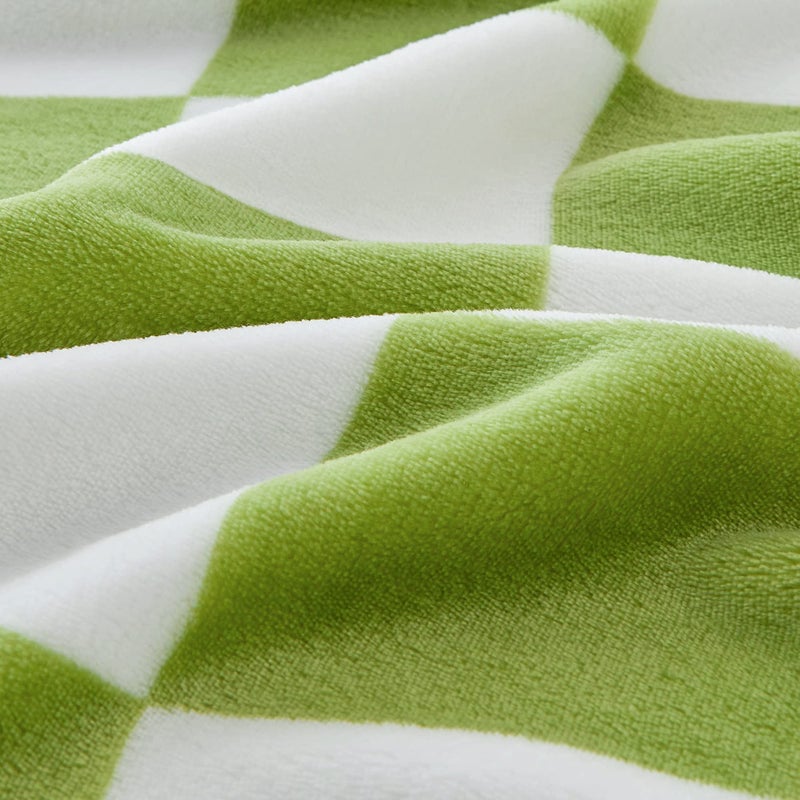 بيديليت BedeLite المدقق رمي بطانية الحجم التوأم للأريكة وسرير بطانية الصوف الفاخرة مع الشبكة الشبكة المدفقة ديكور ناع - Image 4