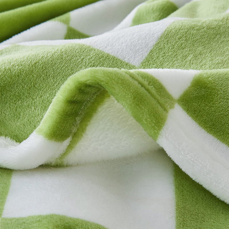 بيديليت BedeLite المدقق رمي بطانية الحجم التوأم للأريكة وسرير بطانية الصوف الفاخرة مع الشبكة الشبكة المدفقة ديكور ناع - Image 5