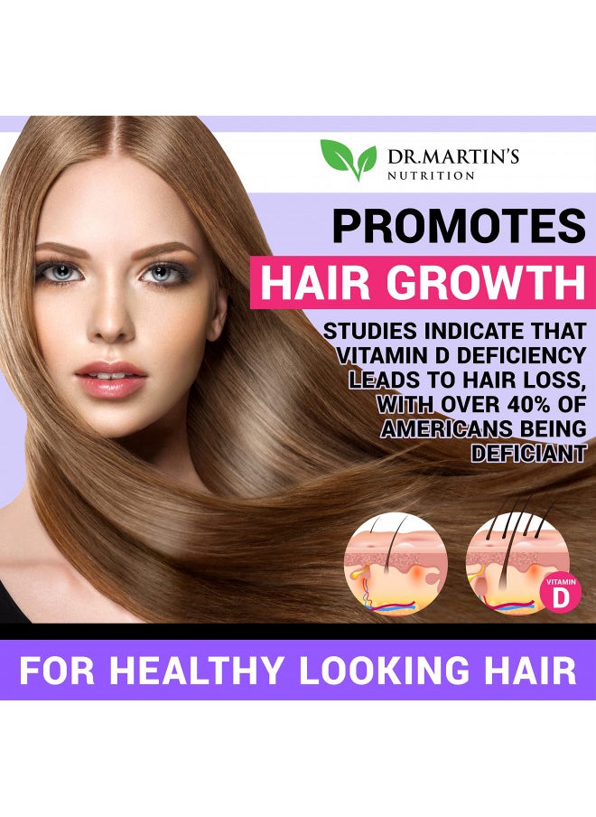 DR. MARTIN'S NUTRITION - DR. MARTIN'S NUTRITION Biotin 10000 mcg Enhanced with Vitamin D & E | 180 Count| for Healthy Hair, Skin & Nails | Energy Support | Vitamin B7 | Non-GMO | USA FORMULATED - Image 1