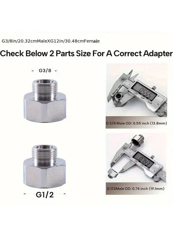 4pcs 12 Inch to 38 Inch Brass Plumbing Adapters with Leak Proof Washer for Faucets - Image 4