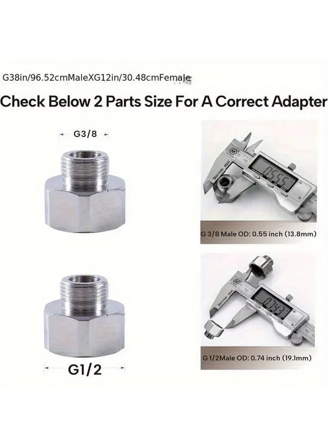 4pcs 12 Inch to 38 Inch Brass Plumbing Adapters with Leak Proof Washer for Faucets - Image 5