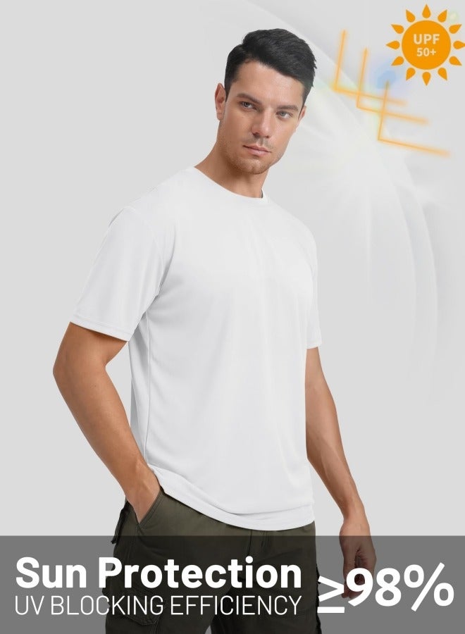 GGEROU Men's T-Shirt Short Sleeve Swimming Tops Sun Protection Outdoor Shirts Lightweight Sport Tee Shirt - Image 3