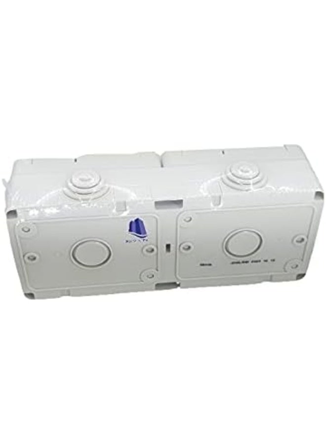 Royal Apex Outdoor Waterproof Weatherproof Switch Socket IP55 Grey (DOUBLE SOCKET UK-13A) - Image 2