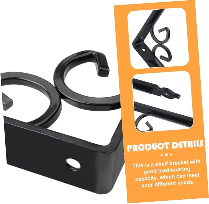 Jojofuny Heavy Duty Floating Shelf Brackets Iron Triangle Mount For Storage 6 Inch - Image 5