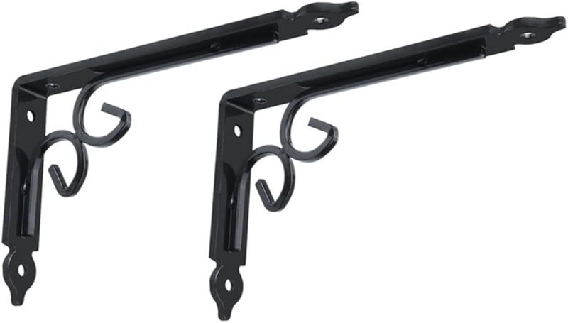 Jojofuny Heavy Duty Floating Shelf Brackets Iron Triangle Mount For Storage 6 Inch - Image 1