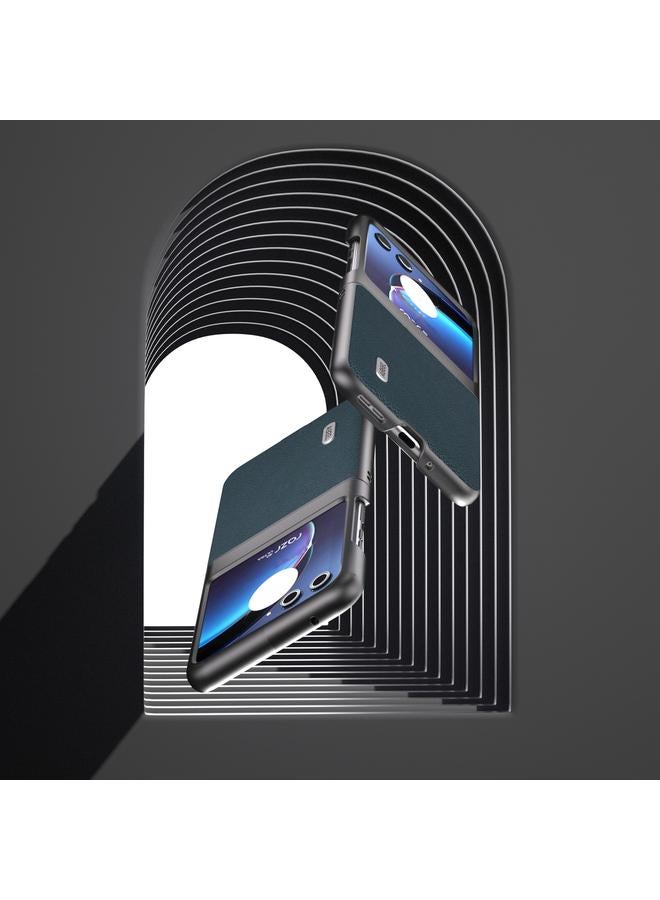 اس-توب جراب لهاتف Motorola Razr 40 Ultra مصنوع من جلد أصلي من ABEEL + جراب من نسيج الليتشي PC - Image 5