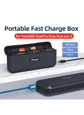 Fast Charger Hub for Insta360 Ace Pro 2/Ace Pro/Ace, Fast Portable 3-Channel Battery Charging Storage Station - pzsku/Z9CB4D69C618997145A9DZ/45/1745211635/7d975e20-60de-4e3e-9a3a-e2bf00696d6d