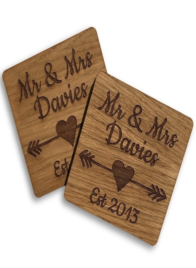 Incrizma Custom Mr Right and Mrs. Always Right Engraved Coaster Set of 2 - Image 1