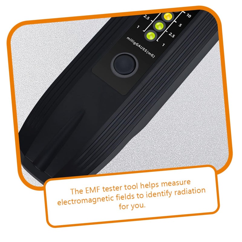 STOBOK Portable Handheld EMF Meter Magnetic Field Detector with LED Indicator for Safe Exposure Measurement - Image 3
