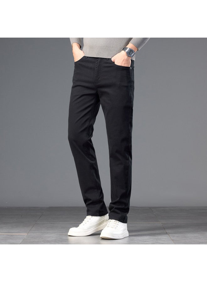 Fapai Men's Jeans Cotton Stretch Comfortable Skin-friendly Casual Straight Leg Daily Commuter Youth Trousers - Image 4