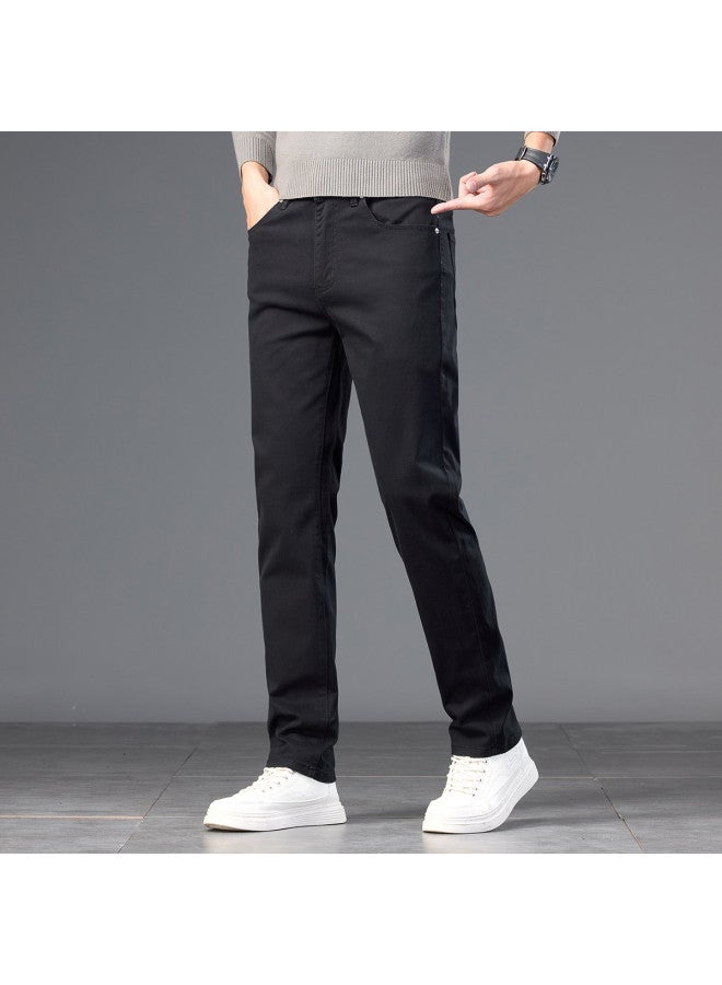 Fapai Men's Jeans Cotton Stretch Comfortable Skin-friendly Casual Straight Leg Daily Commuter Youth Trousers - Image 5