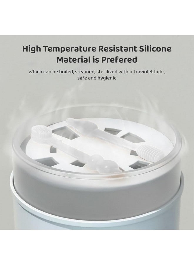 StarAndDaisy Baby Baby Manual Toothbrush And Baby Tongue Cleaner For Toddler Oral Care, Soft Silicone Toothbrush. (White), 1 Count - Image 4