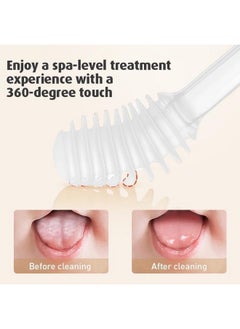 StarAndDaisy Baby Baby Manual Toothbrush And Baby Tongue Cleaner For Toddler Oral Care, Soft Silicone Toothbrush. (White), 1 Count  - Image 5