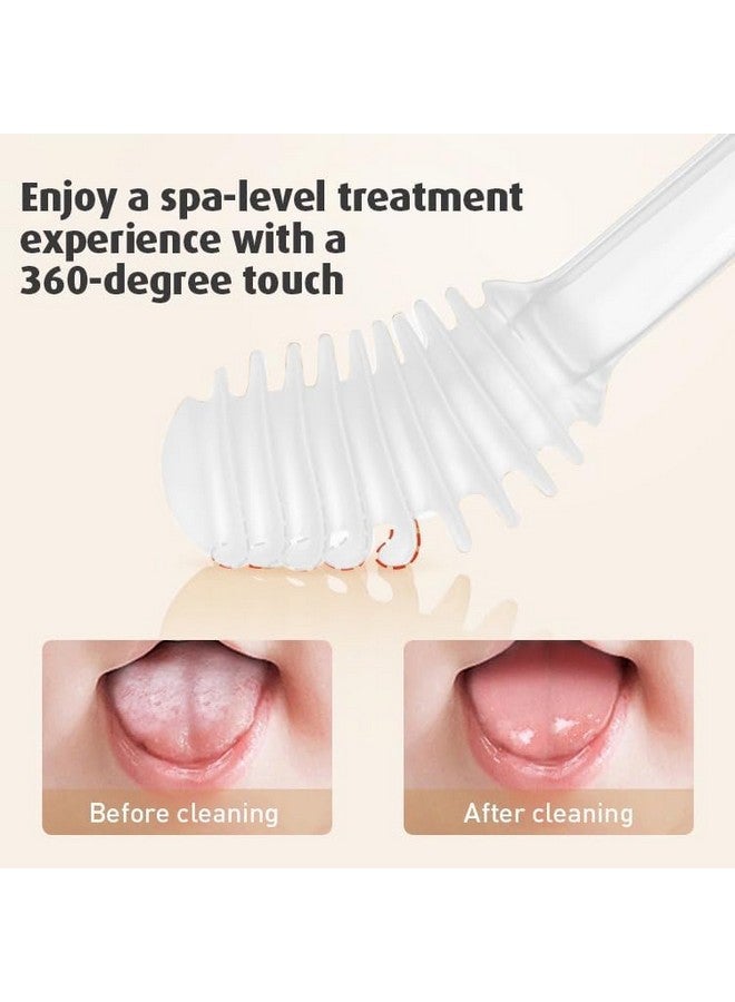 StarAndDaisy Baby Baby Manual Toothbrush And Baby Tongue Cleaner For Toddler Oral Care, Soft Silicone Toothbrush. (White), 1 Count - Image 5