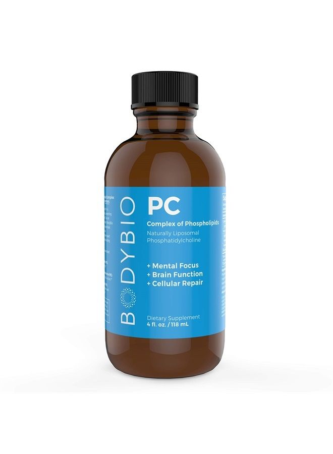 BodyBio مكمل الدماغ 4 أونصات - مركب الفوسفوليبيد للشيخوخة الصحية | معزز نوتروبيك | تعزيز التركيز والذاكرة وإصلاح الخلايا فوسفاتيديل كولين لزيادة التوافر الحيوي - Image 1
