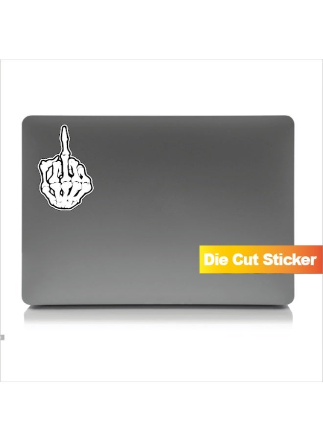 MAXPIX LLC Skeleton Middle Finger Gesture Sticker -Waterproof Vinyl Sticker Sign Indoor/Outdoor Self-Adhesive - Image 5