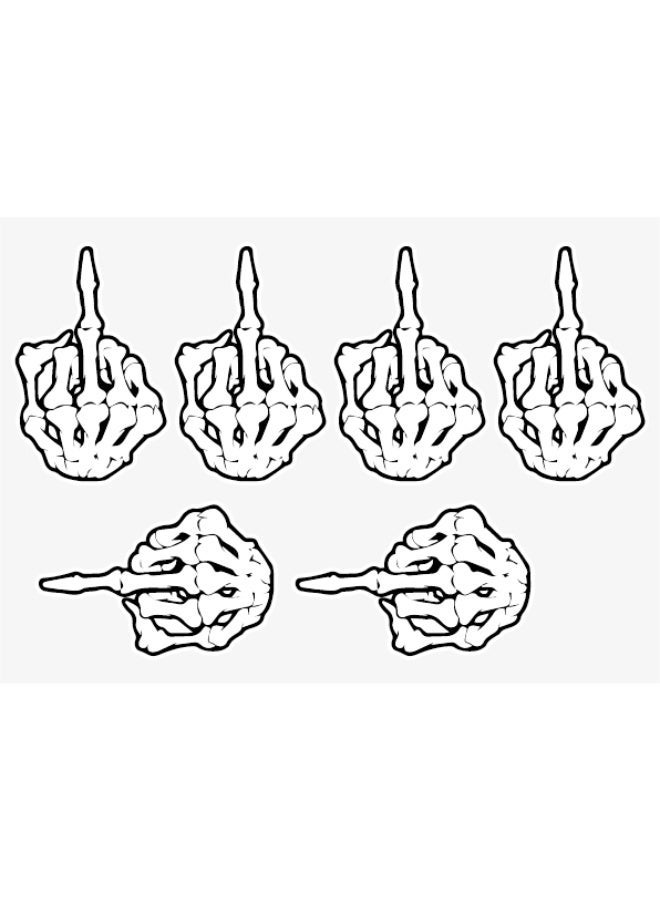 MAXPIX LLC Skeleton Middle Finger Gesture Sticker -Waterproof Vinyl Sticker Sign Indoor/Outdoor Self-Adhesive - Image 2