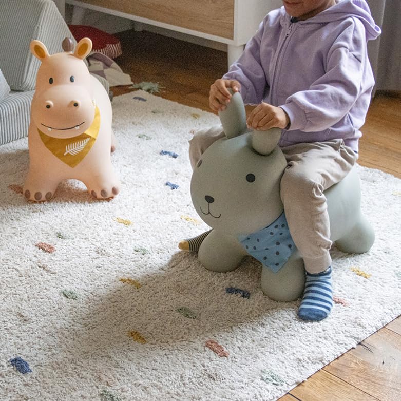 Kindsgut Bouncy Animal Hopper Rabbit for Children, Designed in Germany, Playful and Modern Colors, air Pump Included, Indoors and Outdoors - Image 3