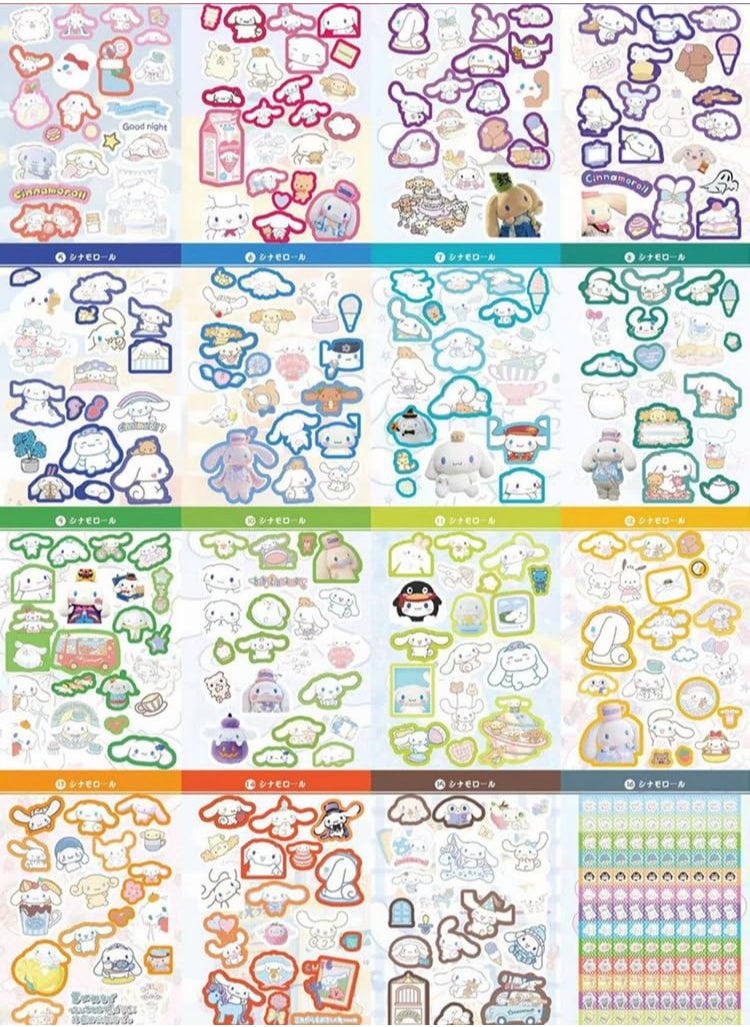 Sanrio - 450 Pieces Anime Stickers - Kitty, Melody Kawaii Cartoon Water Bottle Stickers for Kids, Teens, Girls, Adults, Perfect for Phones, Water Bottles, Skateboards, Guitars (Cinnamoroll) - Image 1
