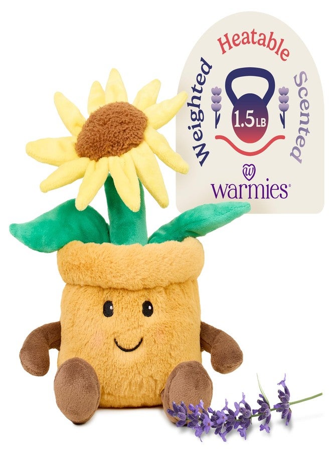 warmies Microwavable & Weighted Stuffed Animals, Yellow Flower Pot - Heated Stuffed Animal Plushie for Warmth & Comfort - Cute Soft Plush Toys for Adults & Children (Boys, Girls, Babies & Toddlers) - Image 1