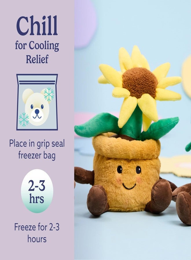 warmies Microwavable & Weighted Stuffed Animals, Yellow Flower Pot - Heated Stuffed Animal Plushie for Warmth & Comfort - Cute Soft Plush Toys for Adults & Children (Boys, Girls, Babies & Toddlers) - Image 5