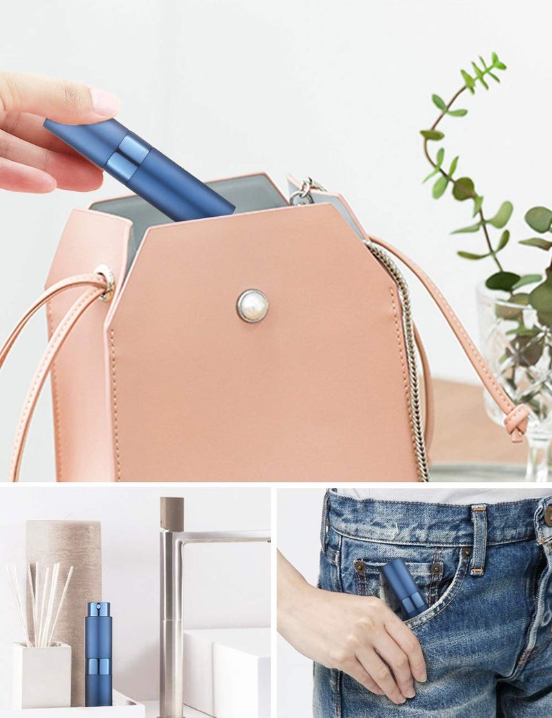 LISAPACK 8ML Atomizer Perfume Spray Bottle for Travel, Empty Refillable Cologne Dispenser, Portable Sprayer (Blue) - Image 5