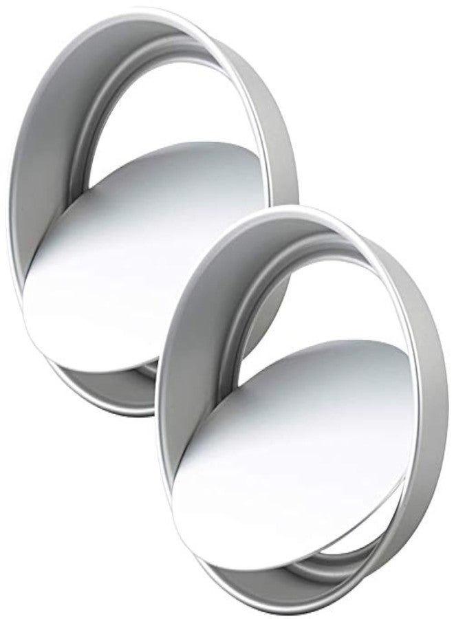 Tosnail 2 Pack 9" x 3" Round Aluminum Cake Pan with Removal Bottom - Image 1