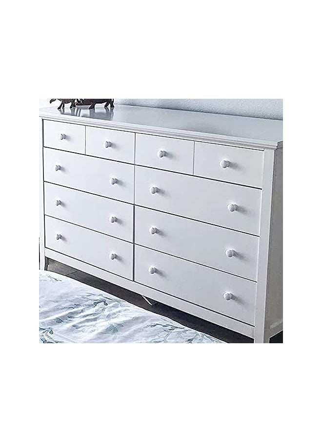 PROMASS promass 12PCS Wood Cabinet Knobs Drawer Knobs Round Cabinet Dresser Knobs with Screws Pulls Door Knobs Drawer Handles Knobs for Cabinets and Drawers  - Image 5