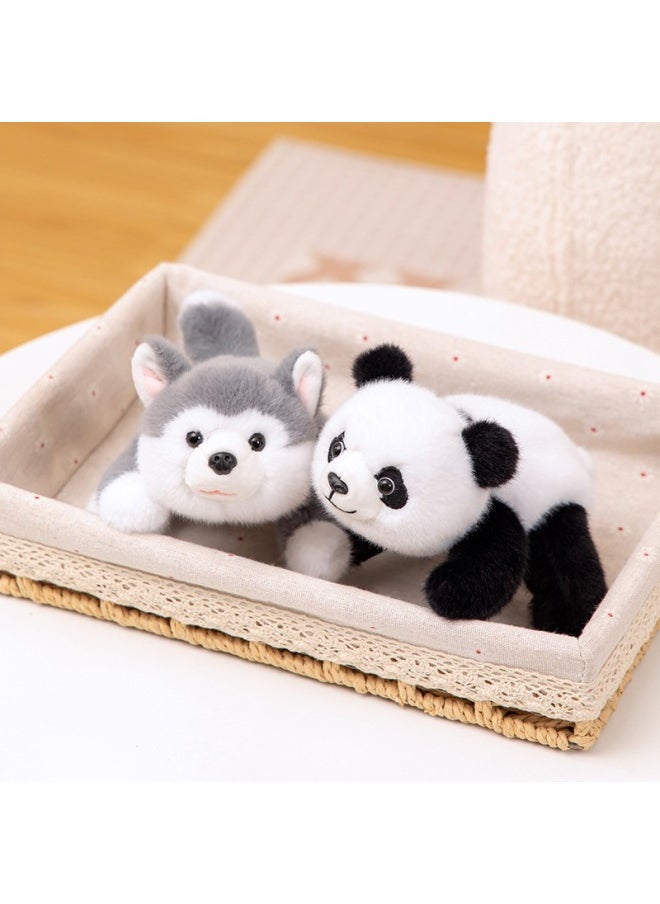 Generic - Genuine Very Precious Sweet Three-position Animal Doll Sloth Lie Prone Small Doll Palm Treasure Raccoon Plush Toy-Color:18cm Fragrant Three-coloured Animals--coon-Height:Default Items - Image 1