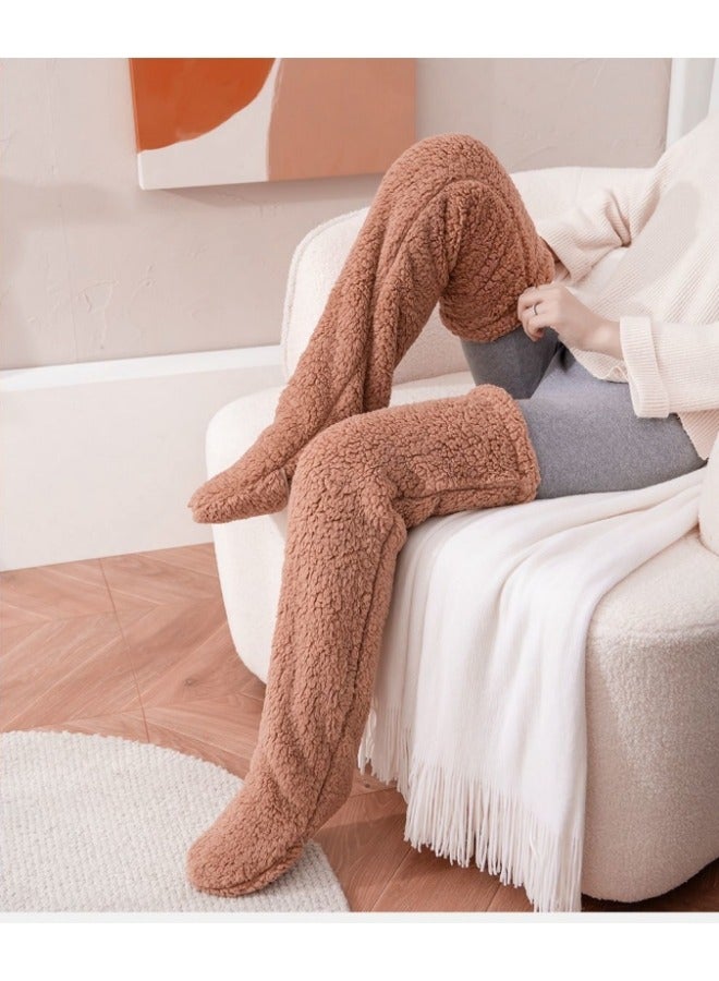 أفخم الدفء الجوارب الطويلة ، دافئ خطوة الفراء الجوارب ، تحاضن الجوارب المريحة ، دافئ الجوارب الدافئة الركبة عالية - Image 1