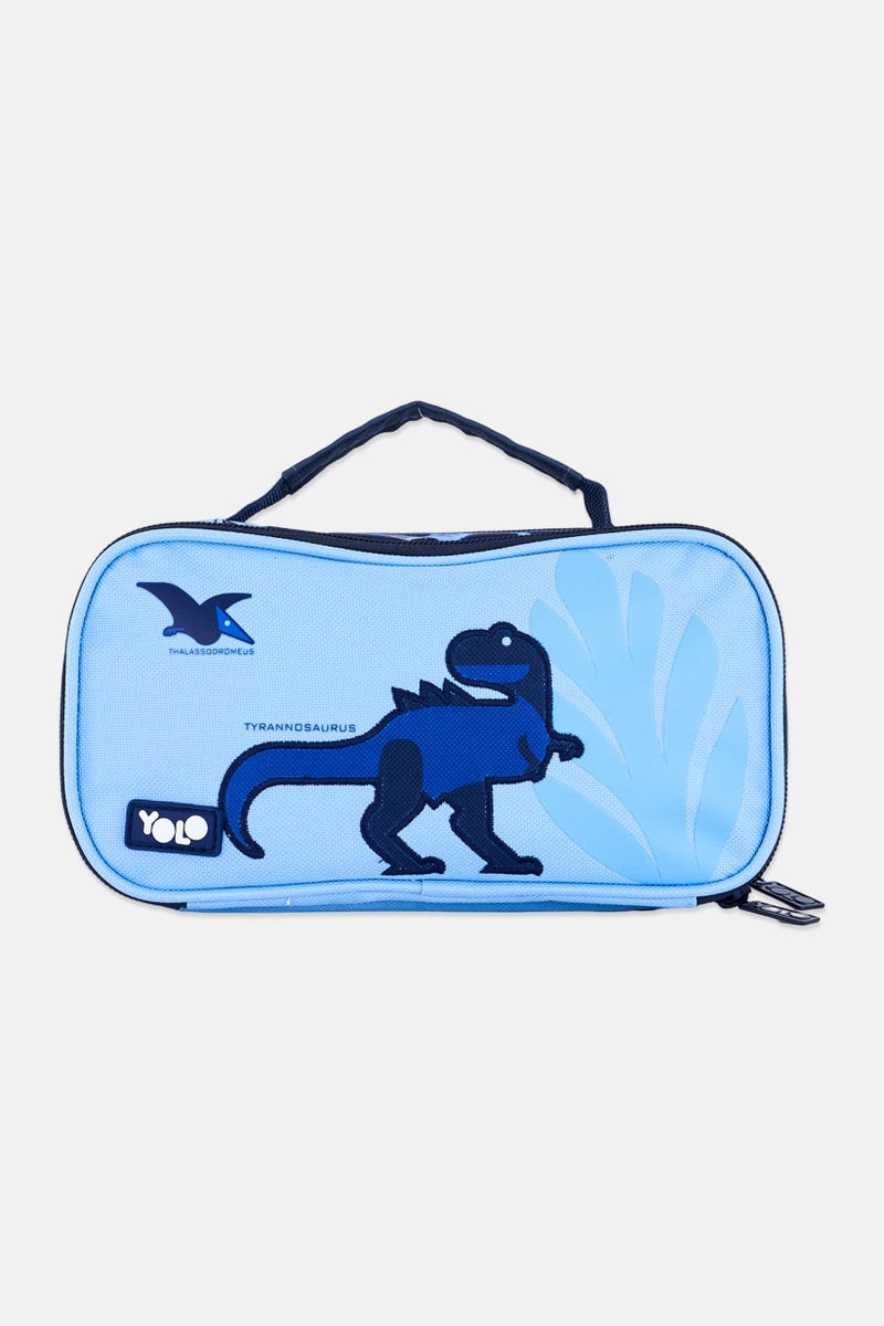 YOLO Dinosaur Pencil Case, Blue - Image 1
