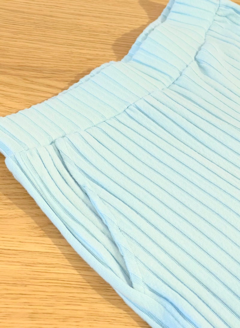 SOLOBUY Women's pyjama set, Soft and Comfy, Color Blue, Long Sleeve, Pants  - Image 5