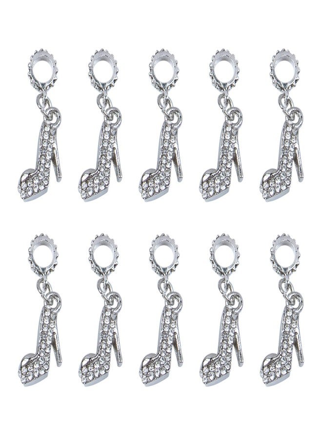 AUEAR, 10 Pack Fashion Crystal High Heel Shoe Shape Charms Bulk Pendant Jewelry Findings for Making Necklace Bracelet DIY - Image 1