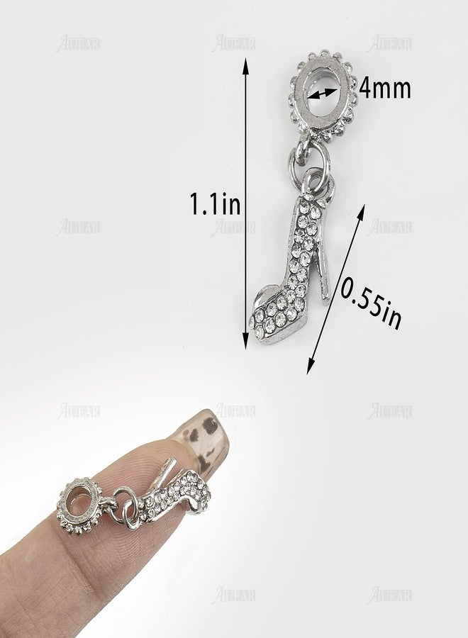 AUEAR, 10 Pack Fashion Crystal High Heel Shoe Shape Charms Bulk Pendant Jewelry Findings for Making Necklace Bracelet DIY - Image 2