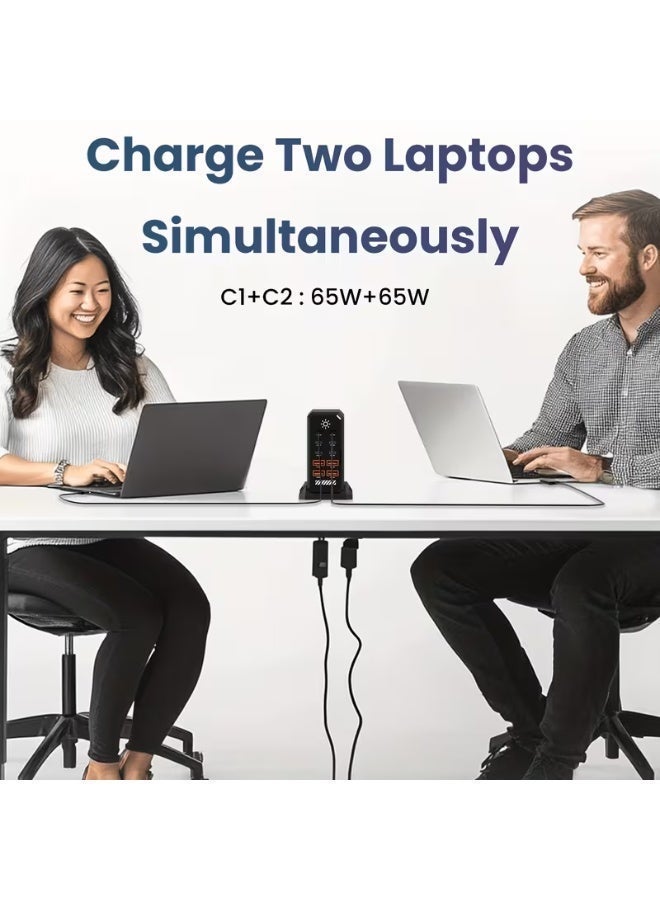 MOCOM 660W GaN III USB C Fast Charger Block – 10-Port Charging Station with Dual 140W PD PPS, 6 USB-C & 4 USB-A Ports, Multi-Device Power Hub for MacBook Pro/Air, iPhone 17/16/15 Pro Max, iPad, Samsung Galaxy S25/S24 Ultra, Dell, HP & More - Image 4