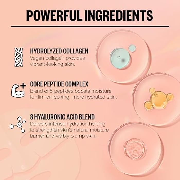 PEACE OUT Skincare Overnight Bio-Collagen Recovery Hydrating Face Mask to Calm Skin Irritation, Improves Skin Clarity with Hyaluronic Acid, 1 count - Image 4