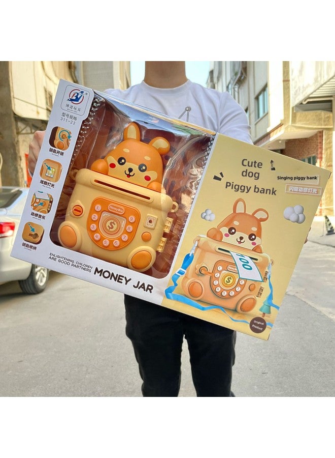 Children's Toys Adorable Piggy Bank Key Unlock Light Music Kindergarten Training Institutions Prizes Gift Box Wholesale-Color:311-23 Two Colors Random  - Image 2