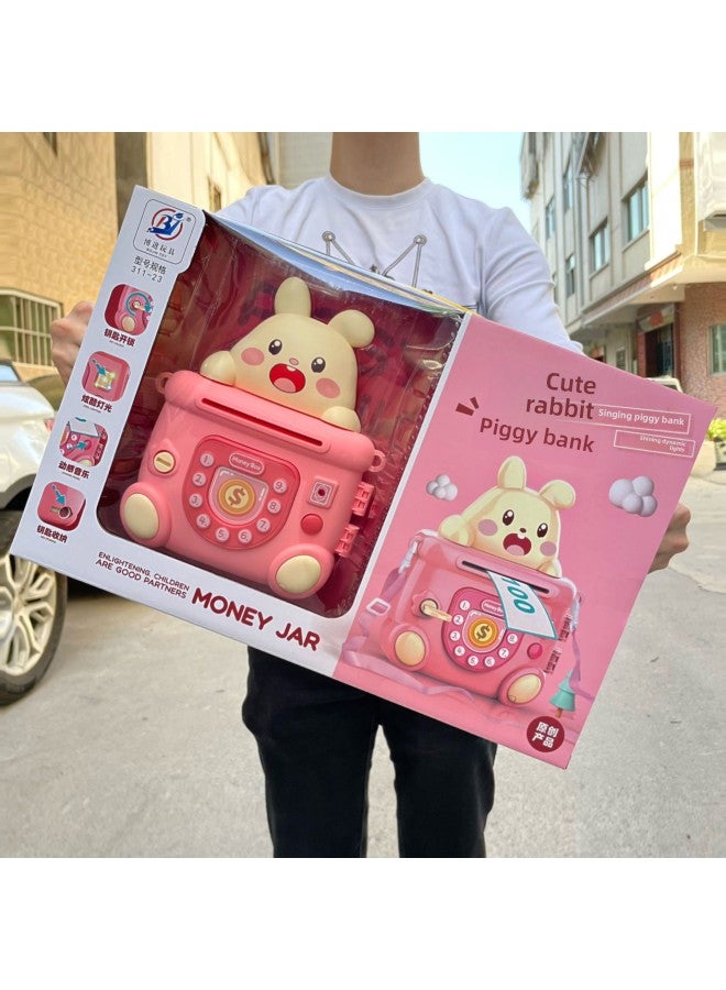 Children's Toys Adorable Piggy Bank Key Unlock Light Music Kindergarten Training Institutions Prizes Gift Box Wholesale-Color:311-23 Two Colors Random  - Image 4