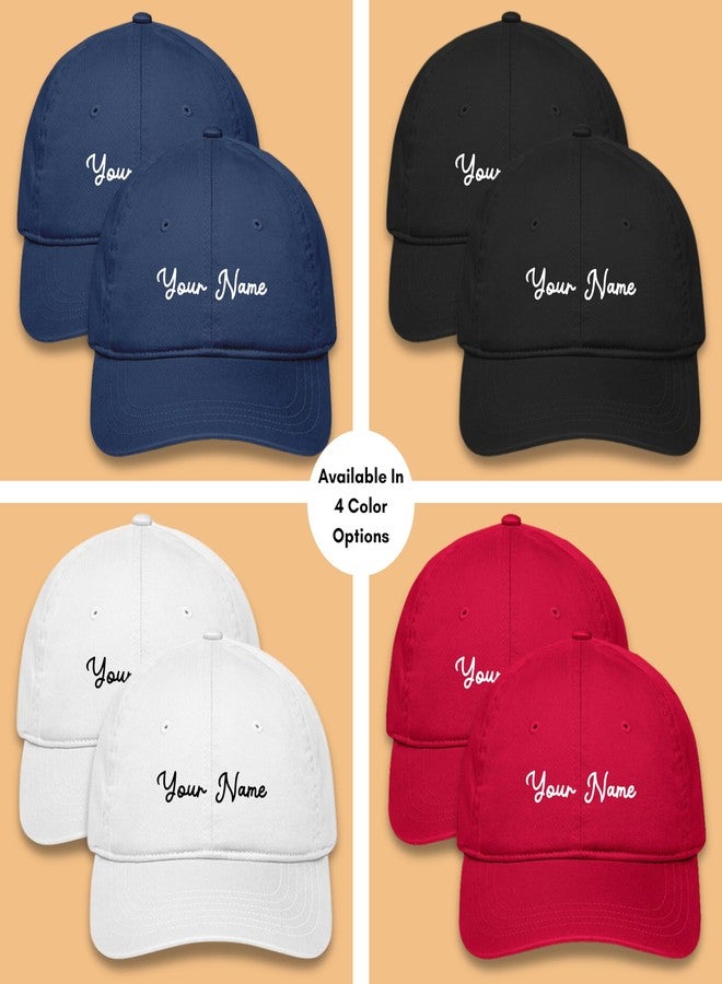 Gogirgit Men Cotton Customised Name Cap, Free Size, Pack of 2, Black - Image 2