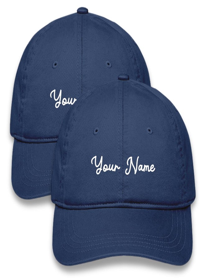Gogirgit Men Cotton Customised Name Cap, Free Size, Pack of 2, Black - Image 1