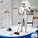 Mr Siga MRSIGA Broom and Dustpan Set with Adjustable Long Handle Upright Combo for Floor Cleaning Lobby Gray - Image 4
