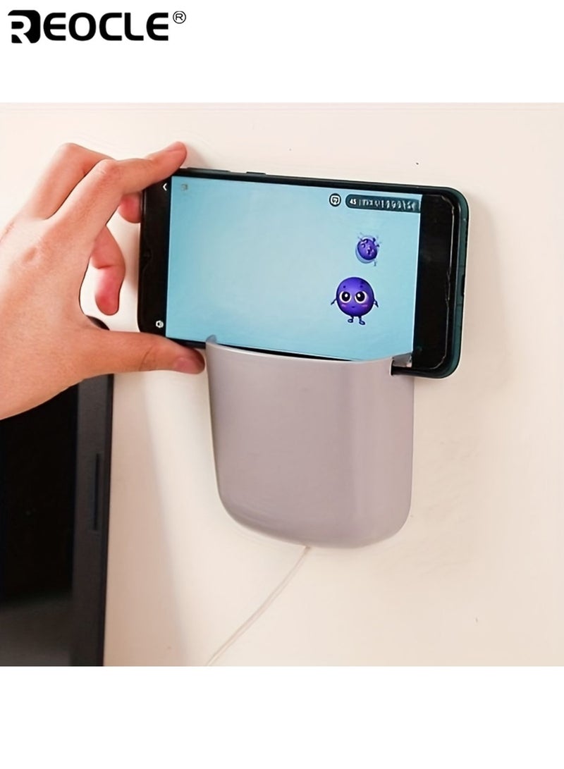 ريوكل مجموعة مكونة من 4 حوامل جدارية للتحكم عن بعد أو الهواتف المحمولة، تركيب ذاتي بدون حفر، تصميم بسيط وعصري، مثالية لتنظيم وتخزين الأجهزة في المنازل والمكاتب والمدارس - Image 2